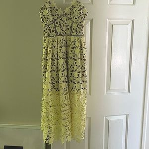 SELF PORTRAIT AZALEA DRESS - yellow
